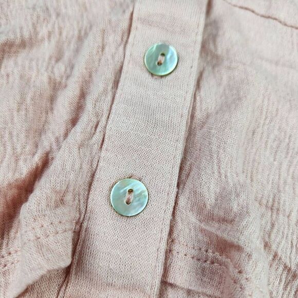 🍑Belle Du Jour Pink Layered Ruffle Cap Sleeve Top Medium - Picture 6 of 9